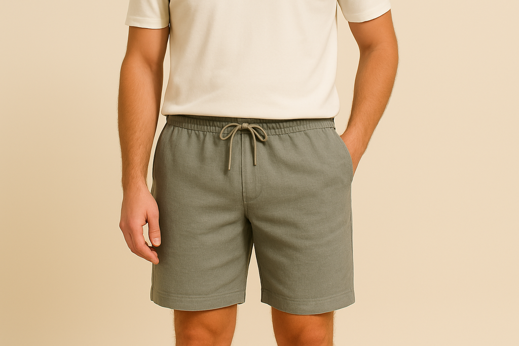 Men’s Cotton Linen Drawstring Shorts