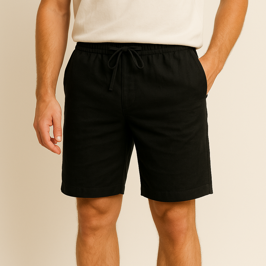 Men’s Cotton Linen Drawstring Shorts