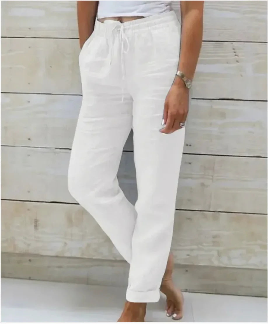 Women’s Cotton Linen Wide Leg Pants