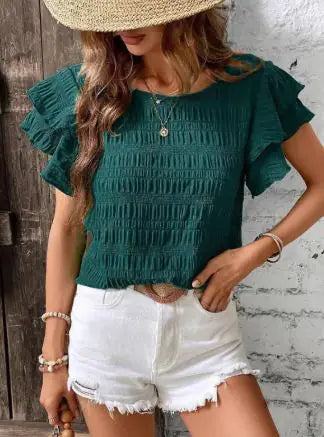 Women’s Ruffled Short Sleeve Top