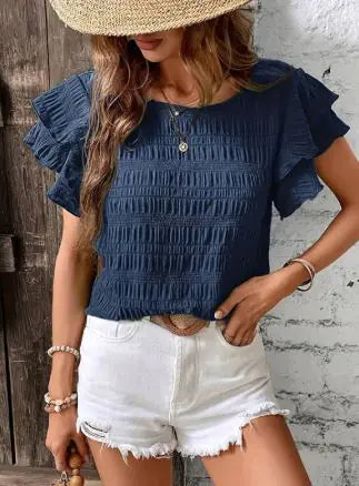 Women’s Ruffled Short Sleeve Top